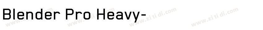 Blender Pro Heavy字体转换 Blender Pro Heavy字体转换